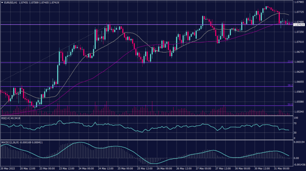 EURO Graph candle for 31 May 2022